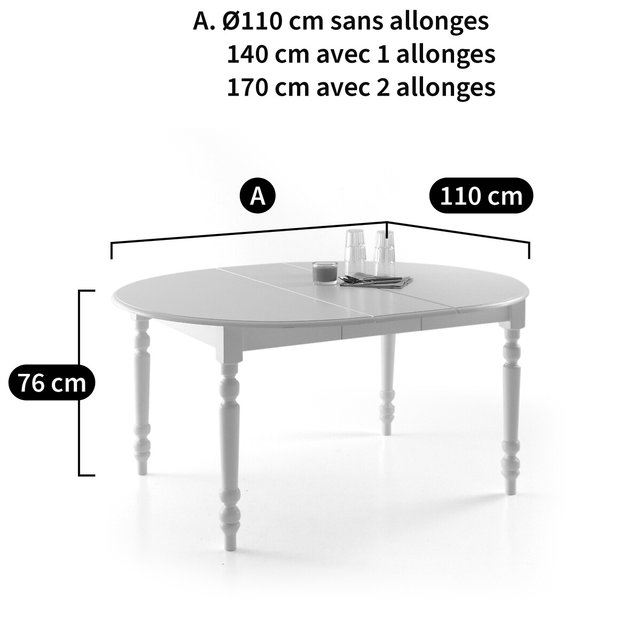 Στρογγυλό τραπέζι 4-8 ατόμων Authentic Style