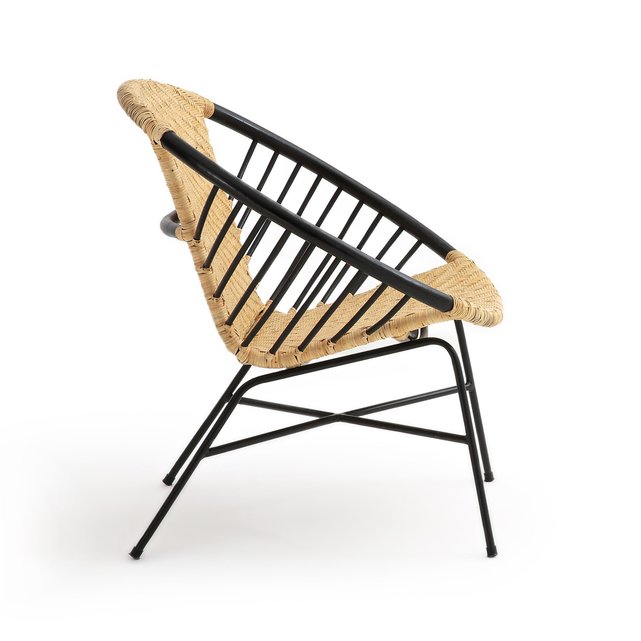 Στρογγυλή καρέκλα από ρατάν και μέταλλο, NIHOVE