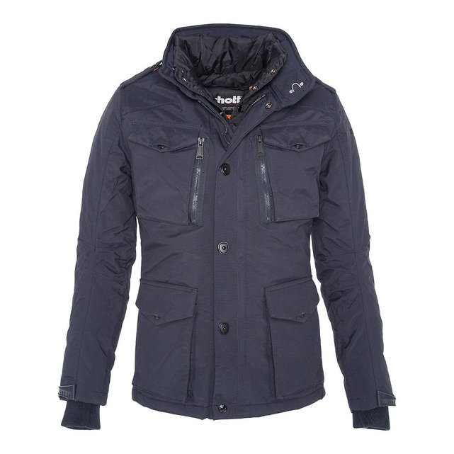 Mid-Length Winter Jacket with Stand-Up Collar