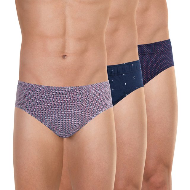 Pack of 3 Printed Cotton Briefs