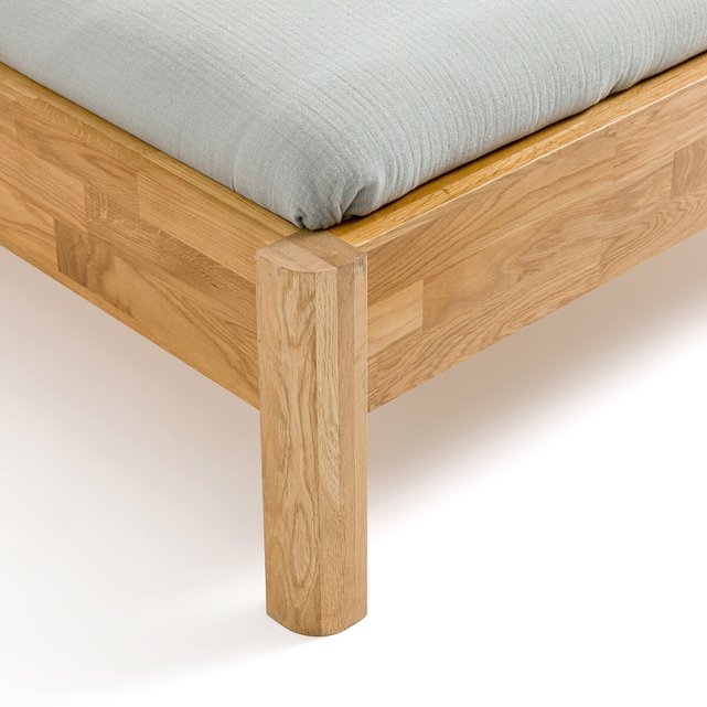 Μονό κρεβάτι από μασίφ ξύλο δρυ με τάβλες, ZULDA