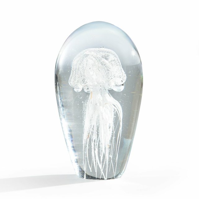 Διακοσμητικό από γυαλί με απολίθωμα μέδουσας Υ15 εκ., Medusa