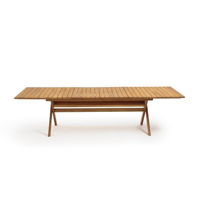 Πτυσσόμενο τραπέζι κήπου με διπλή επέκταση, από ξύλο ακακίας, Realto