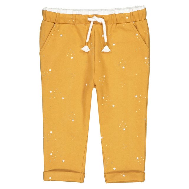Εμπριμέ παντελόνι jogpant από φανέλα με αστέρια, 1 μηνός - 3 ετών