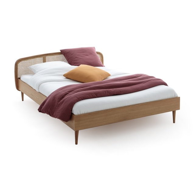 Κρεβάτι με τάβλες από ξύλο δρυ και ψάθα, Buisseau