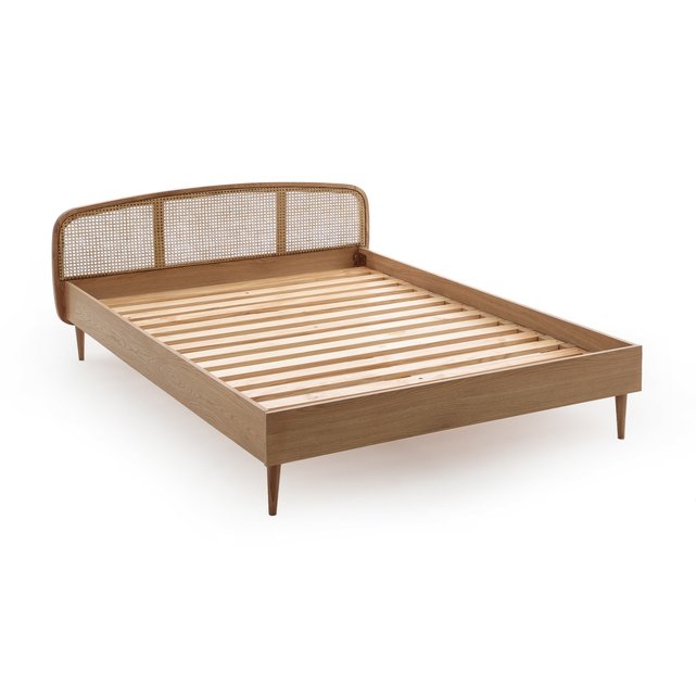 Κρεβάτι με τάβλες από ξύλο δρυ και ψάθα, Buisseau