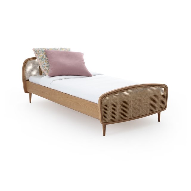 Παιδικό κρεβάτι με τάβλες από ξύλο δρυ και ψάθα, Buisseau