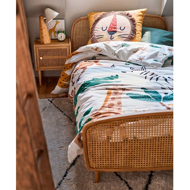 Παιδικό κρεβάτι με τάβλες από ξύλο δρυ και ψάθα, Buisseau