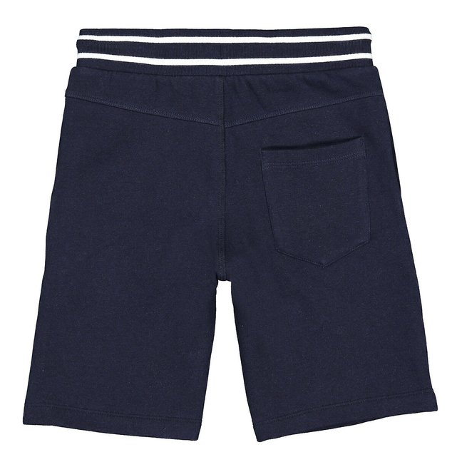 Fleece Bermuda Shorts with Thigh Print, 3-12 Years