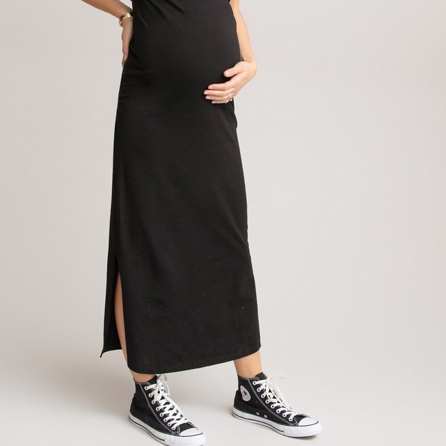 Αμάνικο μακρύ φόρεμα εγκυμοσύνης