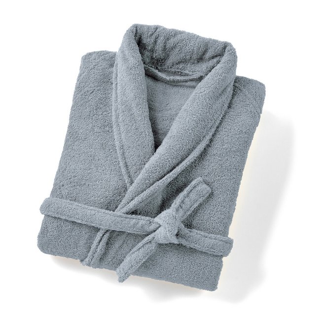 Bathrobe with Shawl Collar and Patch Pockets