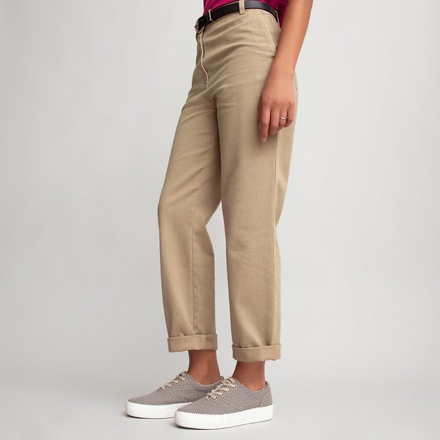 Cotton Tapered Chinos, Length 27.5