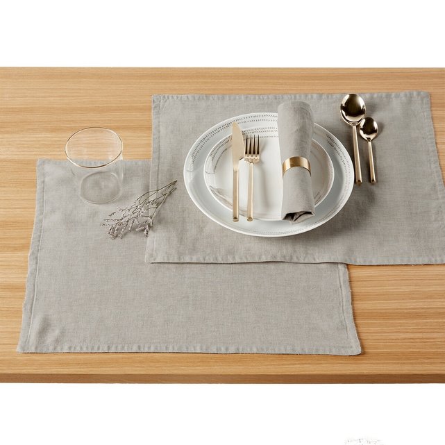 Victorine Washed Linen Placemats (Set of 2)