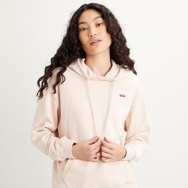Cotton Hoodie with Pocket Detail