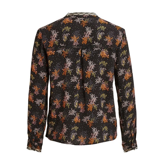 Χυτό πουκάμισο με μοτίβο φύλλα και δαντέλα
