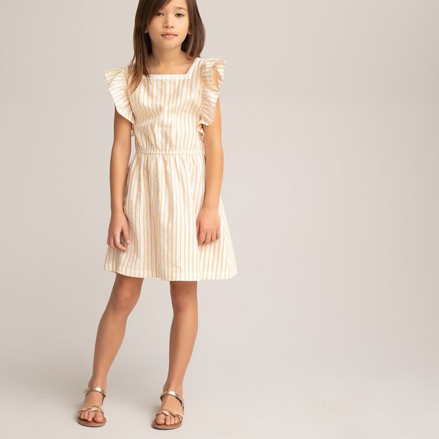 Αμάνικο φόρεμα με βολάν, 3-14 ετών