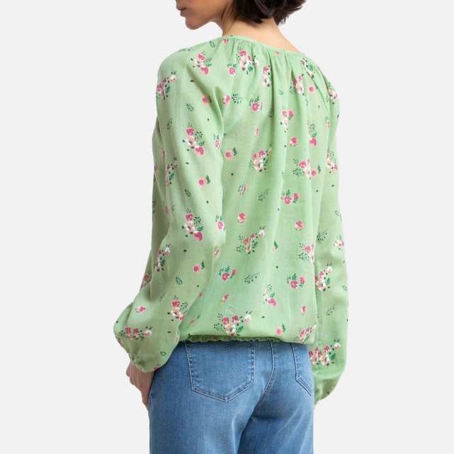 Μακρυμάνικη μπλούζα με φλοράλ μοτίβο