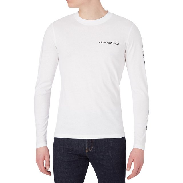 Κοντομάνικο T-shirt με στρογγυλή λαιμόκοψη, Horizontal CK Panel