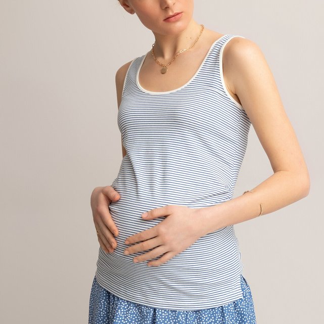 Σετ 2 αμάνικες μπλούζες εγκυμοσύνης από βιολογικό βαμβάκι