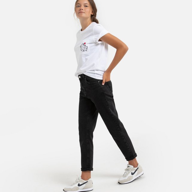 Ψηλόμεσο τζιν mom fit, 10-18 ετών