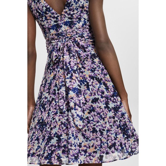 Κοντό αμάνικο φόρεμα με φλοράλ μοτίβο