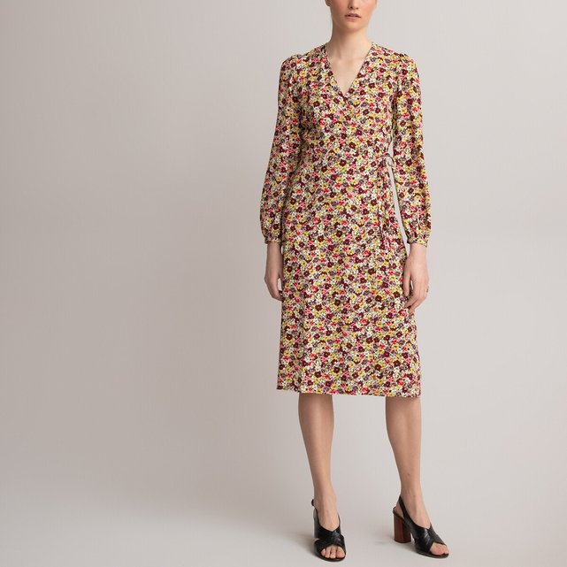 Μακρύ φόρεμα-φάκελος με φλοράλ μοτίβο