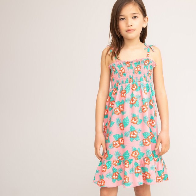 Φόρεμα με τιράντες και χαβανέζικο μοτίβο, 3-12 ετών