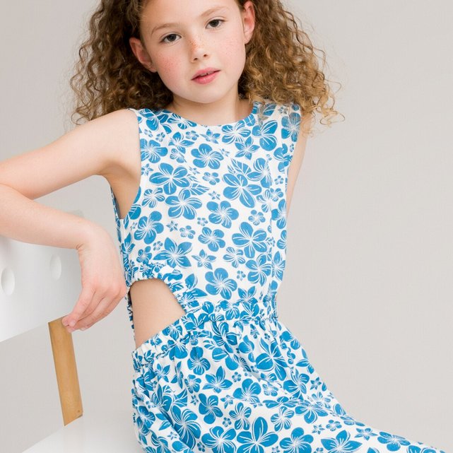 Αμάνικο φόρεμα με χαβανέζικο μοτίβο, 3-12 ετών