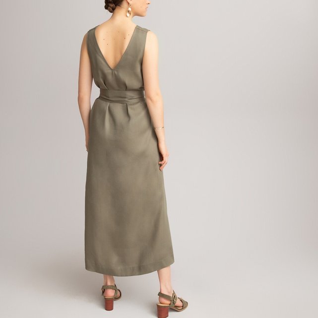 Αμάνικο μακρύ φόρεμα από lyocell