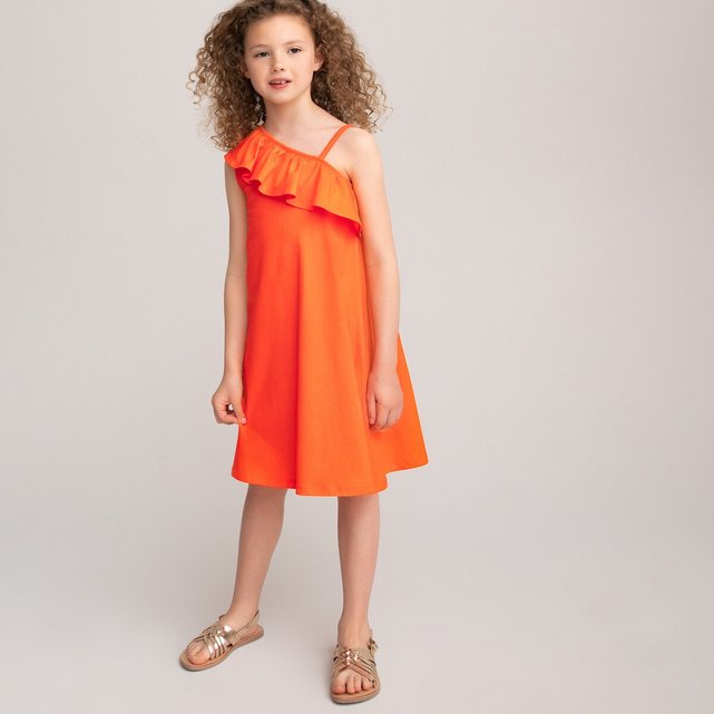 Φόρεμα με βολάν από οργανικό βαμβάκι, 3-12 ετών
