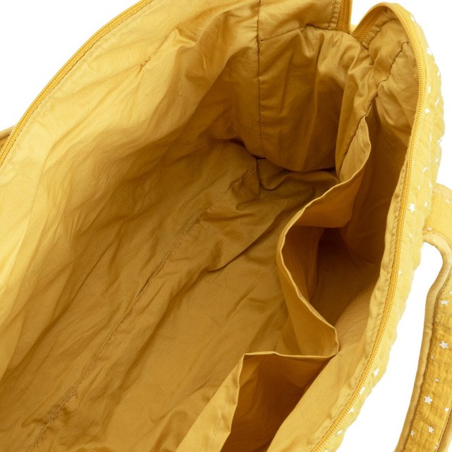 Τσάντα και στρωματάκι-αλλαξιέρα από βαμβακερή γάζα