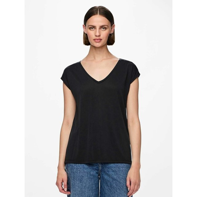 Κοντομάνικο T-shirt με V