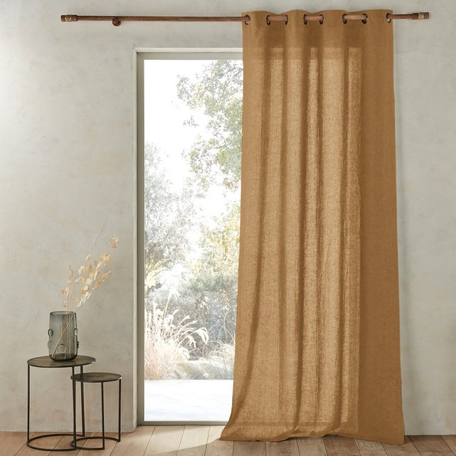 Romane Linen Single Curtain with Eyelet Header