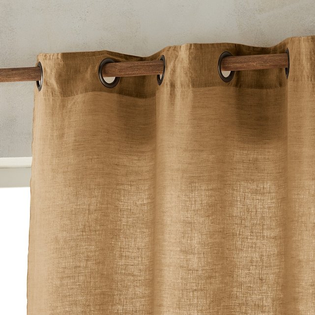 Romane Linen Single Curtain with Eyelet Header
