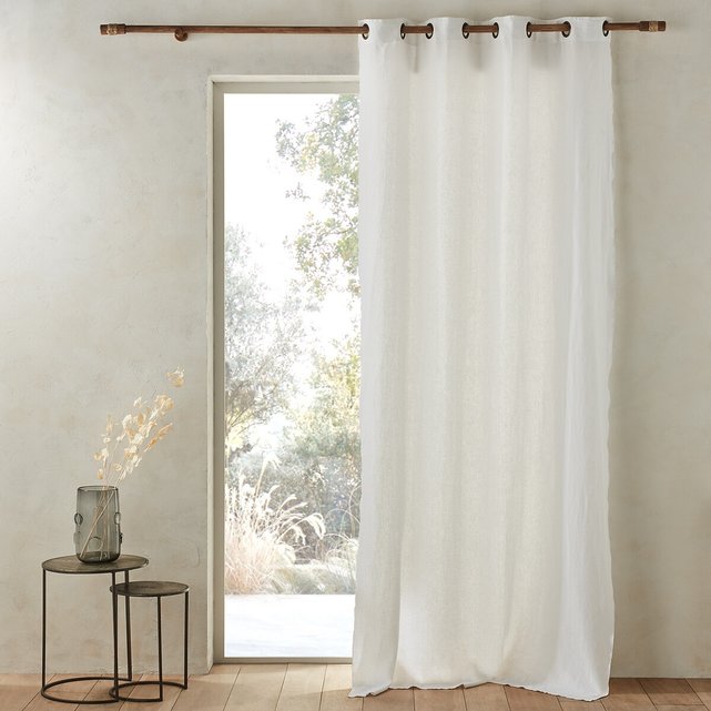 Romane Linen Single Curtain with Eyelet Header