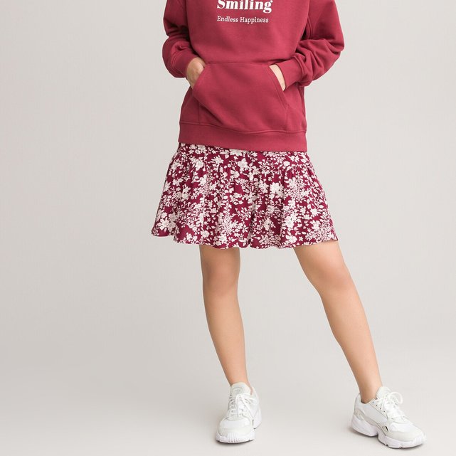 Σορτς-φούστα με φλοράλ μοτίβο, 10-18 ετών