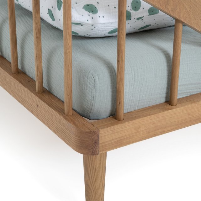 Κρεβάτι από μασίφ ξύλο δρυ με τάβλες, Enias