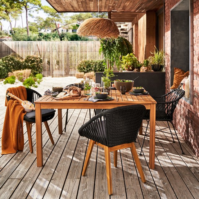 Τετράγωνο τραπέζι κήπου από ξύλο ακακίας, Ciara
