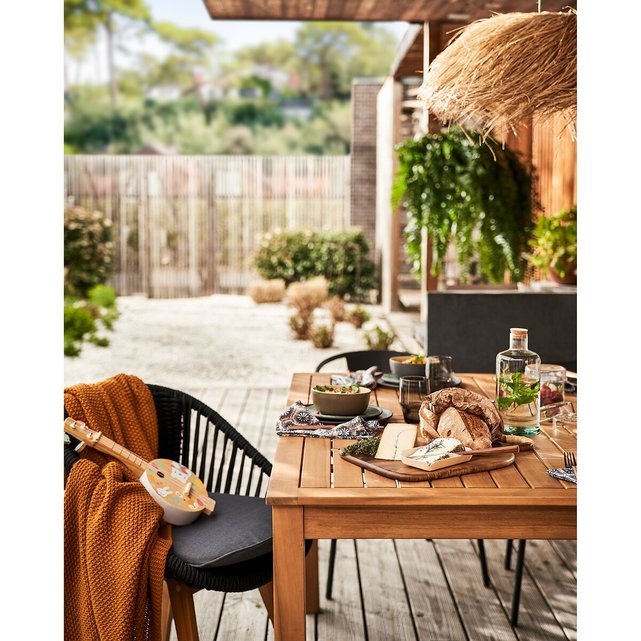 Τετράγωνο τραπέζι κήπου από ξύλο ακακίας, Ciara