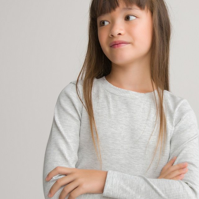 Μακρυμάνικη ριμπ μπλούζα από οργανικό βαμβάκι, 3-12 ετών
