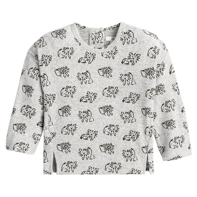 Μακρυμάνικη μπλούζα με τυπωμένα μοτίβα, 1 μηνός - 4 ετών