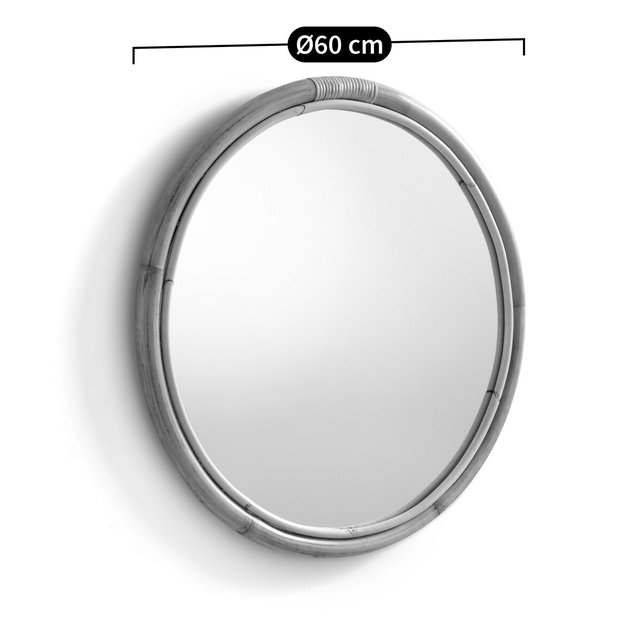Στρογγυλός καθρέφτης από ρατάν Δ60 εκ, Nogu