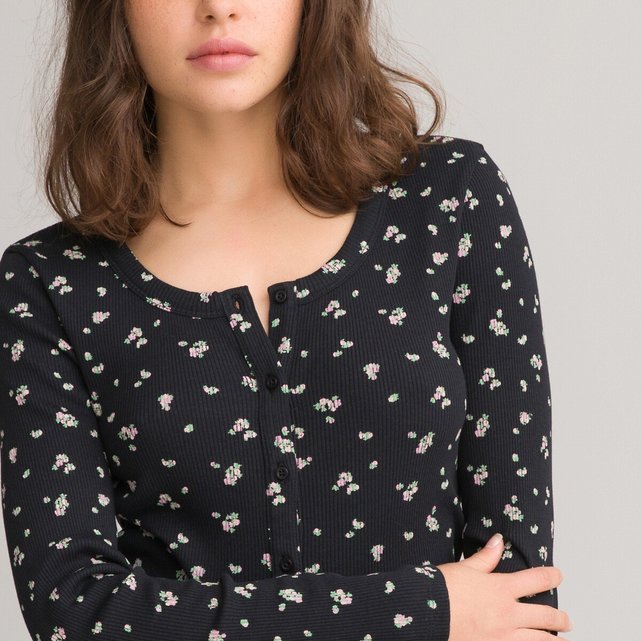 Μακρυμάνικη μπλούζα με φλοράλ μοτίβο, 10-18 ετών