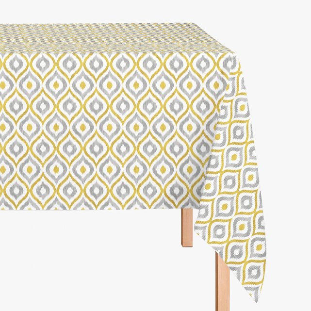 Ορθογώνιο βαμβακερό τραπεζομάντηλο με γεωμετρικό μοτίβο, Ethna