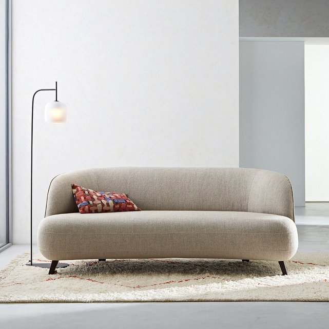 Τριθέσιος καναπές από λινό σαμπρέ, Rosebury, σχεδίασης E.Gallina