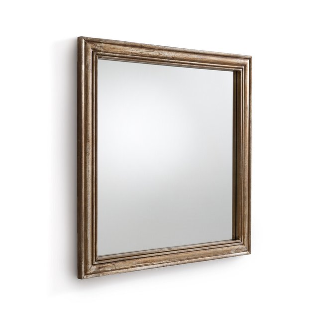Τετράγωνος καθρέφτης από μασίφ ξύλο μάνγκο Υ71,5 εκ., Afsan