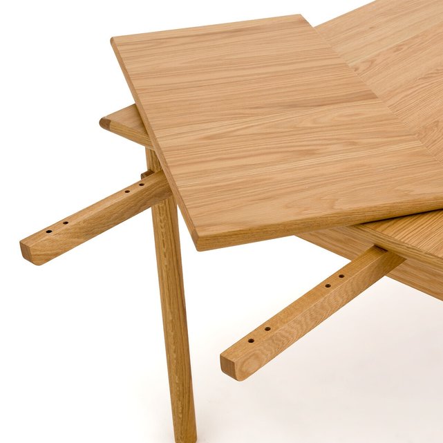 Επεκτεινόμενο τραπέζι 8 ατόμων από ξύλο δρυ, Craftlife