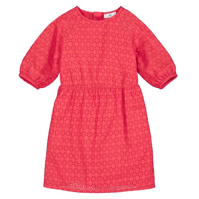 Φόρεμα με κοφτό κέντημα από οργανικό βαμβάκι, 3-12 ετών