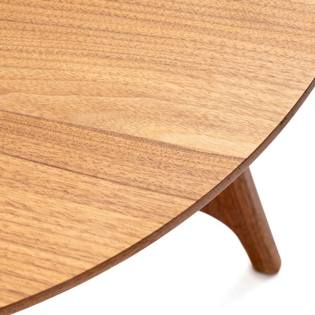 Μικρό στρογγυλό χαμηλό τραπέζι από ξύλο καρυδιάς, Larsen