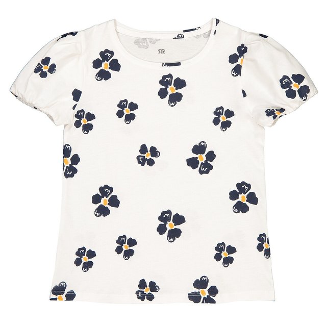 Κοντομάνικη μπλούζα με φλοράλ μοτίβο, 3-12 ετών